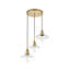 Luminaire suspendu conique 3 lumières grappe Sequim-530937350