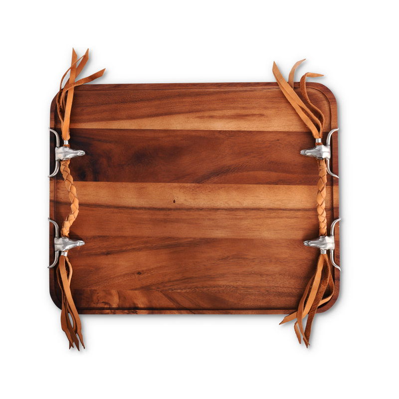 Western Frontier Solid Wood Rectangle Decorative Tray
