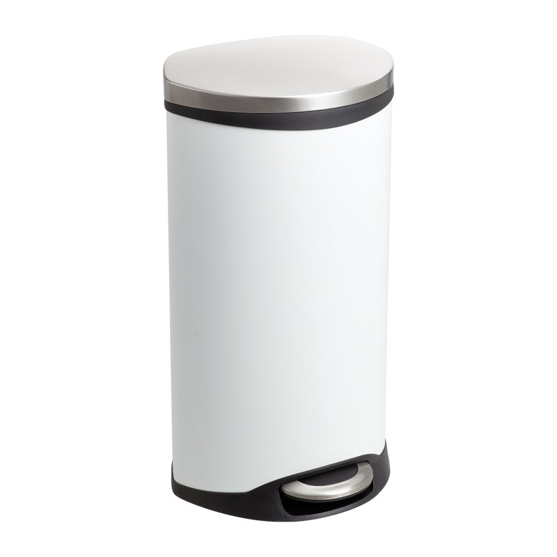 Poubelle à pédale 7,5 gallons Ellipse, Acier inoxydable, 7.5