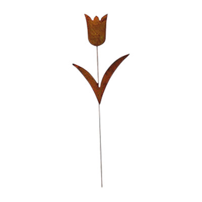 Tulip - Rusted Garden Stake