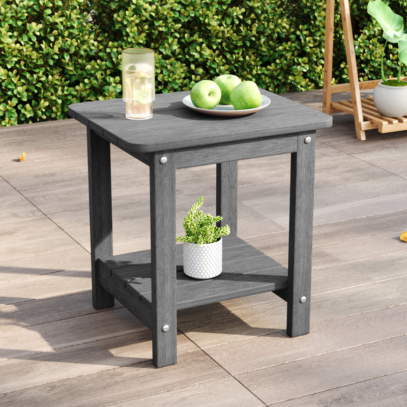 Table de bout pour l'extérieur Bertoncini, Gris anthracite