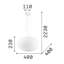 Candy 1 - Light White Sphere Pendant-61800705