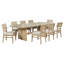 Ensemble de table de salle à manger 9 pièces Beige