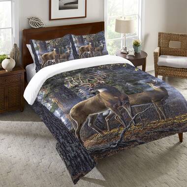  Homewish Deer Hunt Comforter Set Queen Size American