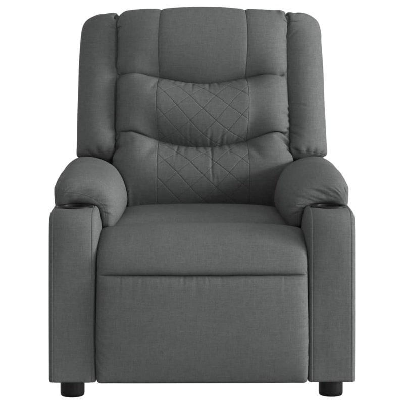 Fauteuil de massage, Gris foncé, Poussoir électrique