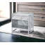 Table d'appoint en faux marbre et chrome