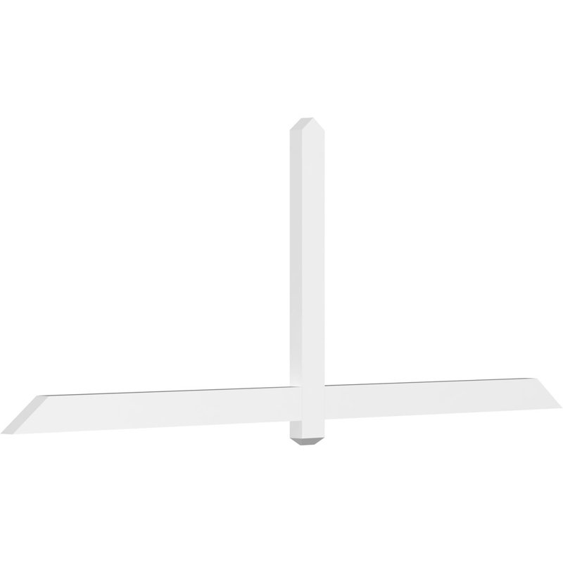Eugene Signature Urethane Gable Bracket, Primed Tan, 96"W x 36"H, 6"D x 6"F