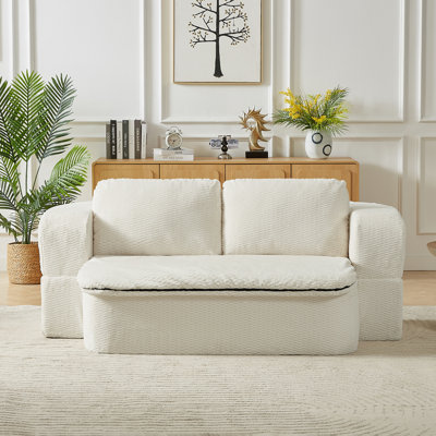Boneless Convertible Sleeper Sofa Modern Folding Futon Floor Foam Compression Sofa Bed Couch for Living Room and Bedroom