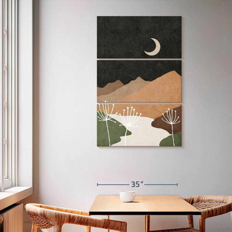 Alvord Mid-Century Mountains, 65" H x 42" W