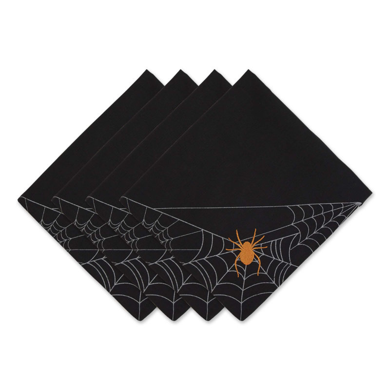 Ensemble de serviettes en coton 4 pièces Carbondale Spooky Spideryb