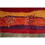 Tapis rouge / brun / orange noué à la main de haute qualité