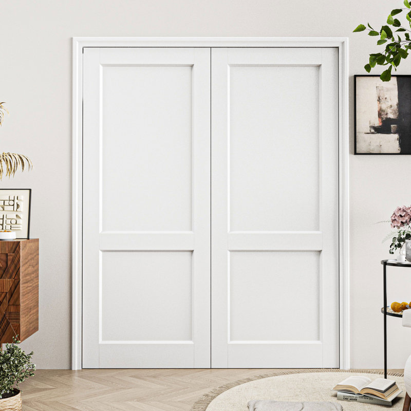 Porte standard à 2 panneaux avec porte à dalle de 80 po pour salle de bain, garde-manger et porte intérieure, 60 po x 80 po