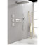 Brushed Nickel Wall Mounted Shower, 3 Body Sprays & Handheld For Enjoyable Shower Waterfall System, In Finish