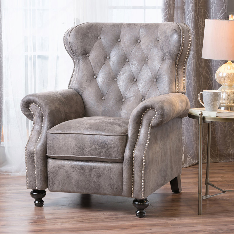 Fauteuil inclinable manuel 39,76 po Cozad, Gris brun