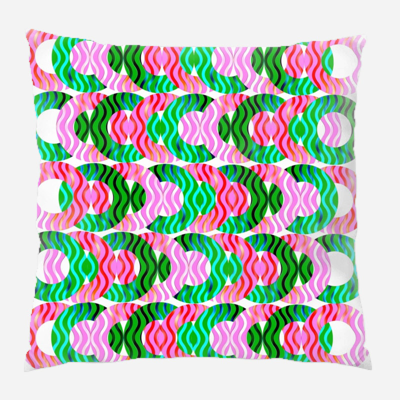 Geometric Microsuede Reversible Throw Pillow