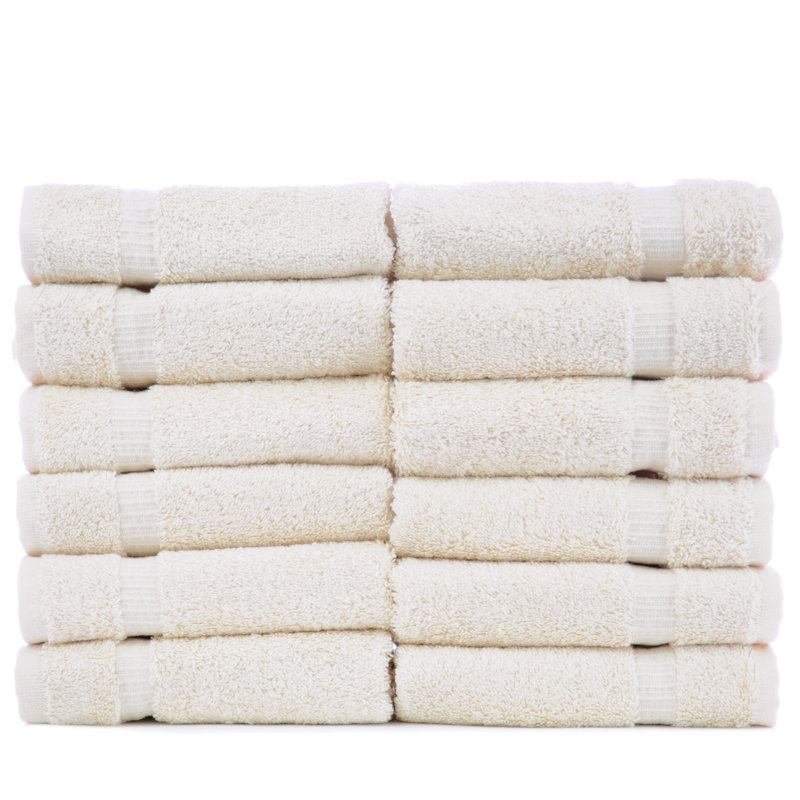 Ensemble de serviettes 100% coton, Crème