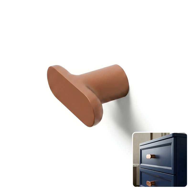 Bouton d'armoire à barre en T ROUS Hardware - Bouton de tiroir en aluminium massif, finition mate, 1 compte,  Cuivre (brun)