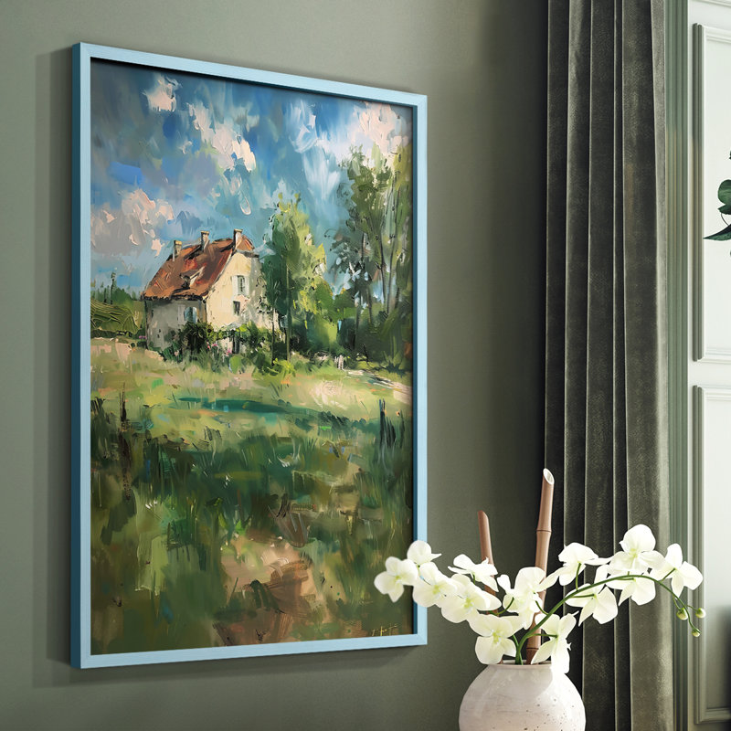 Paysages de la série XCIX - reproduction encadrée de qualité supérieure - prête à être accrochée - aucun clou requis
