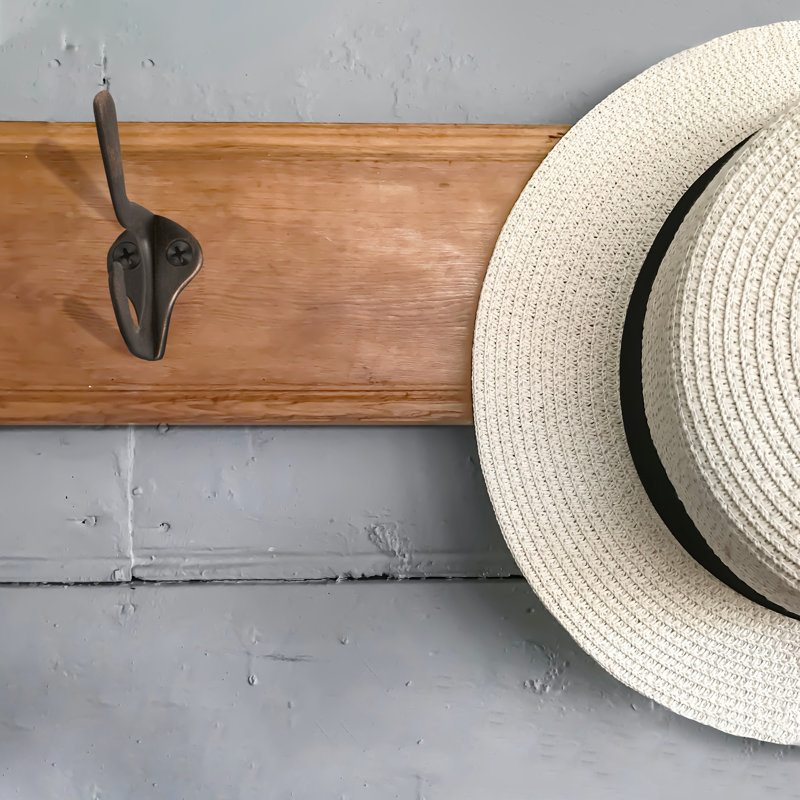 Double chapeau et crochet à manteau (5 par paquet), Bronze frotté à l'huile