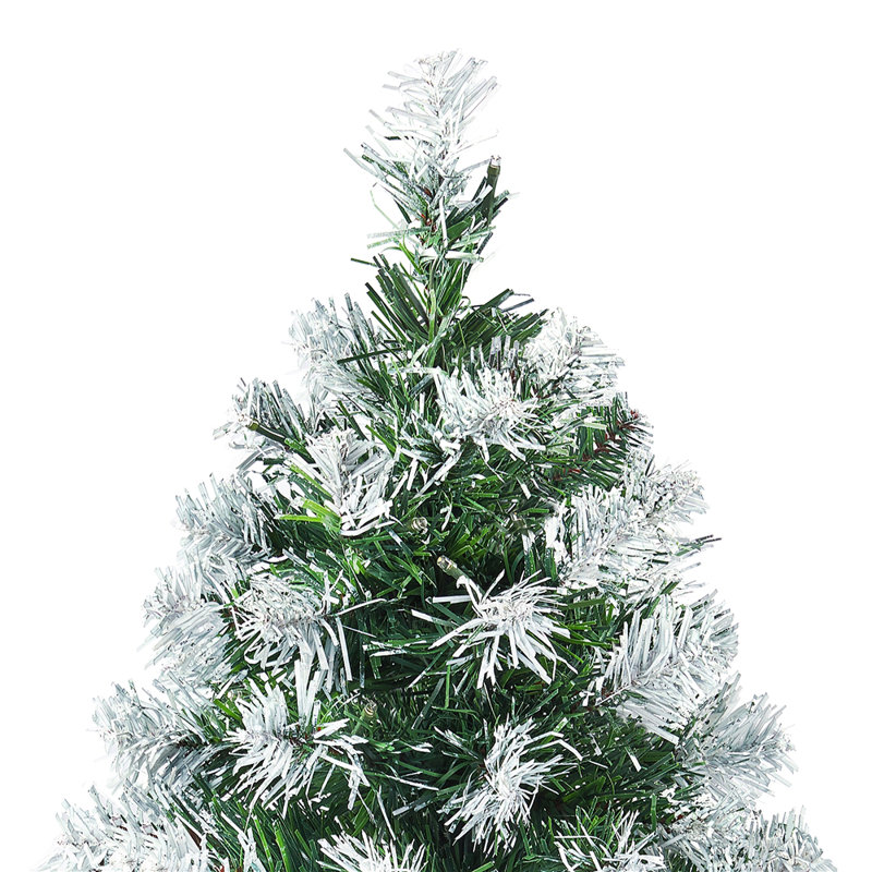 Green Spruce Flocked/Frosted Christmas Tree, 2' H, Not Pre-Lit