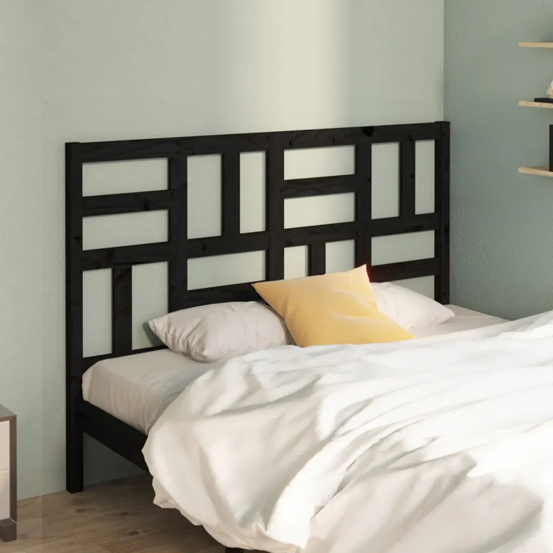 Kenai Solid Wood Headboard, Small Double (4'), Black