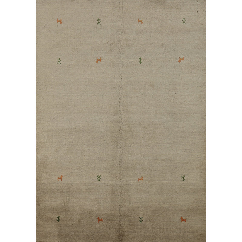 Tapis indien petits animaux style Gabbeh 5 x 6