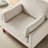 Chenille Accent Chair With Solid Rubberwood Legs-125004289