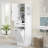 67.8" H Freestanding Bathroom Cabinet With Tilt-Out Hamper, Adjustable Shelves & Side Hooks-944444727