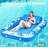 Pool Floats Inflatable Pool Lounger Float For Adults, 71" X 48" Large Pool Floats With Headrest Drink Holder