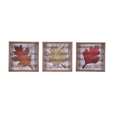 " Autumn Leaves " 3 - Pieces