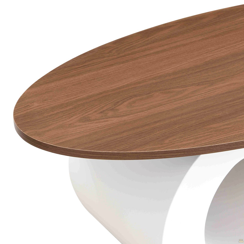 Ensemble de 2 tables basses Nesting, ensemble de tables basses orales et rondes, table