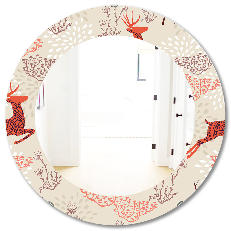 Miroir mural Christmas Deers, H 31,5 po x l po