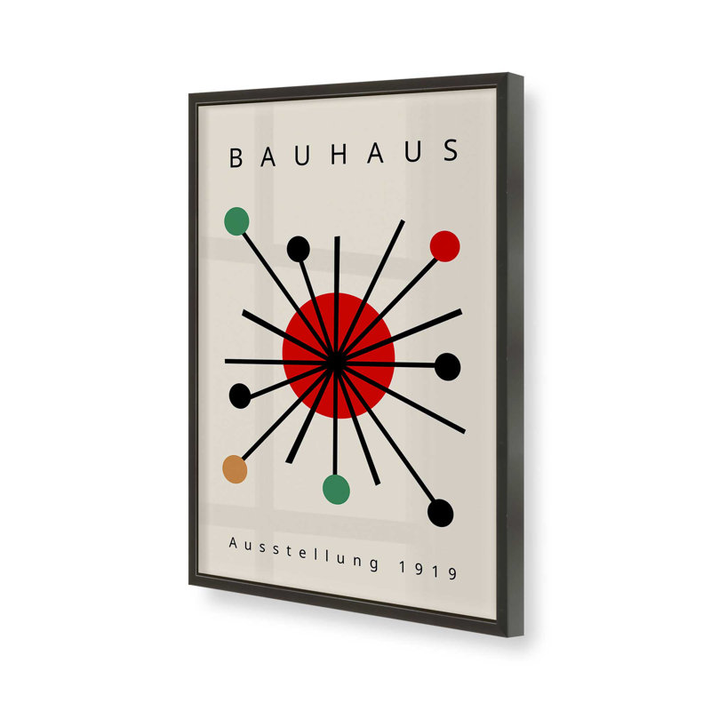 Éclat audacieux du Bauhaus, Cadre photo noir satiné, H 15 po x l 12 po