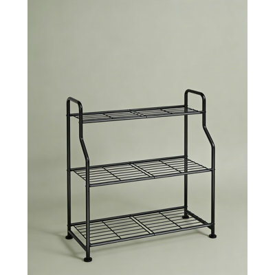 3-Tier Metal Plant Stand With Adjustable Leveling Feet - Sturdy Rustproof Indoor Outdoor Planter Shelf For Patio, Balcony, Garden, And Home Decor