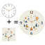 Horloge murale 12 po en verre trempé silencieux, horloge silencieuse «Camping-face», à piles (piles AA non incluses), décoration artistique