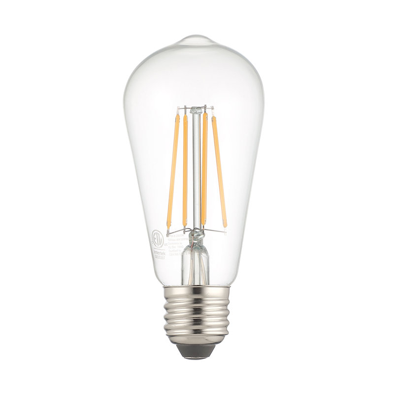 8 watts (équivalent à 60 watts), DEL ST19, ampoule à intensité variable, E26 / moyen (standard), Blanc chaud
