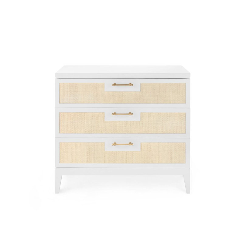 Astor 3 - Drawer Nightstand, White/Taupe