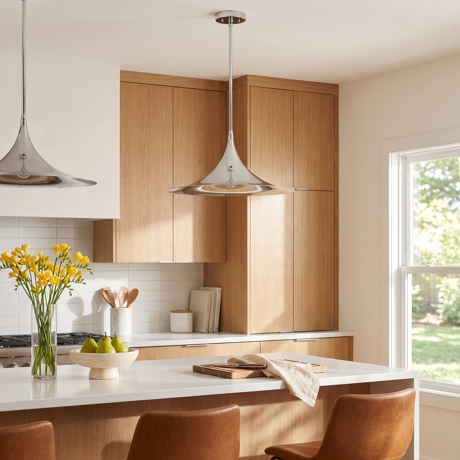 Lorient Single Light Dimmable Pendant, Polished Chrome