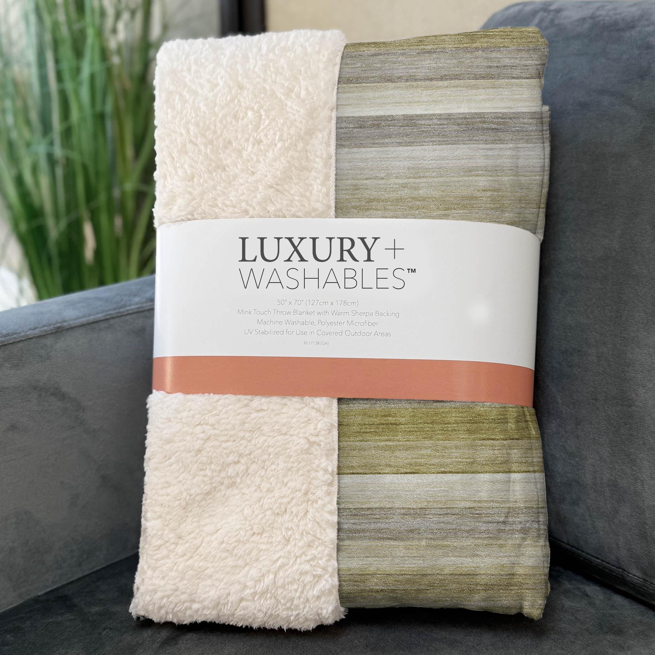 Addison Rugs Addison Machine Washable Sherpa Striped Throw Blanket ...