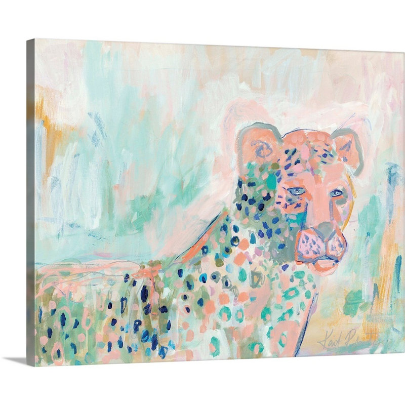 « Cheetah Watch » par Kait Roberts-impression sur toile, Toile tendue, H 24 po x l 30 po x P 1,25 po