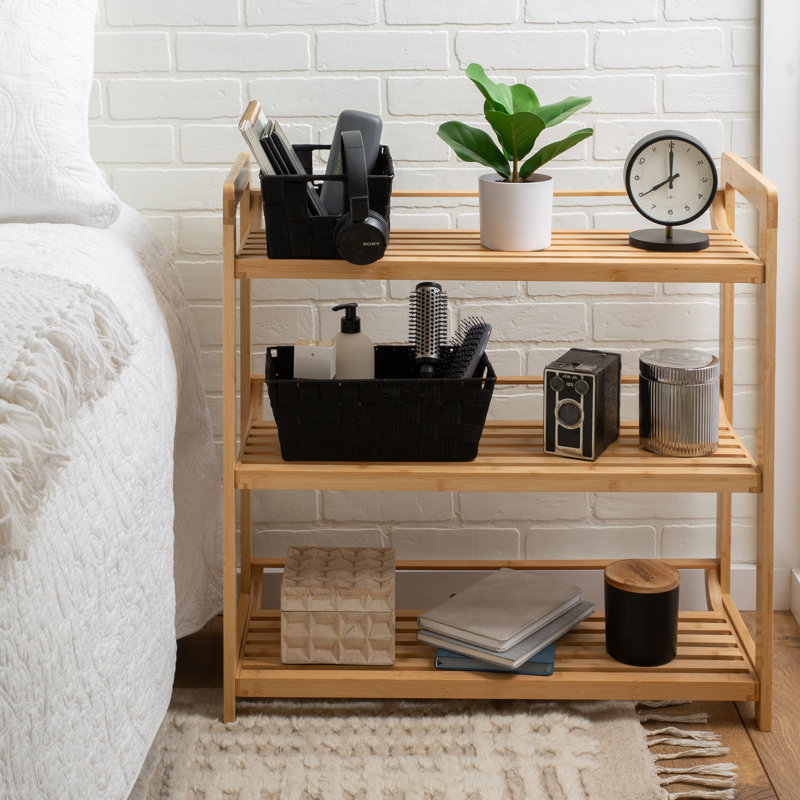 Simplify Mahli Wovan Strap Decorative Bin, Black