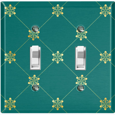 Patterned 2 - Gang Toggle Light Switch Standard Wall Plate