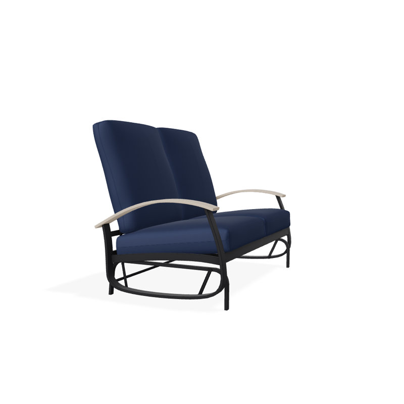 Banc oscillant avec coussins Askar, Toile bleu marine Sunbrella®, Désert texturé, Désert P60