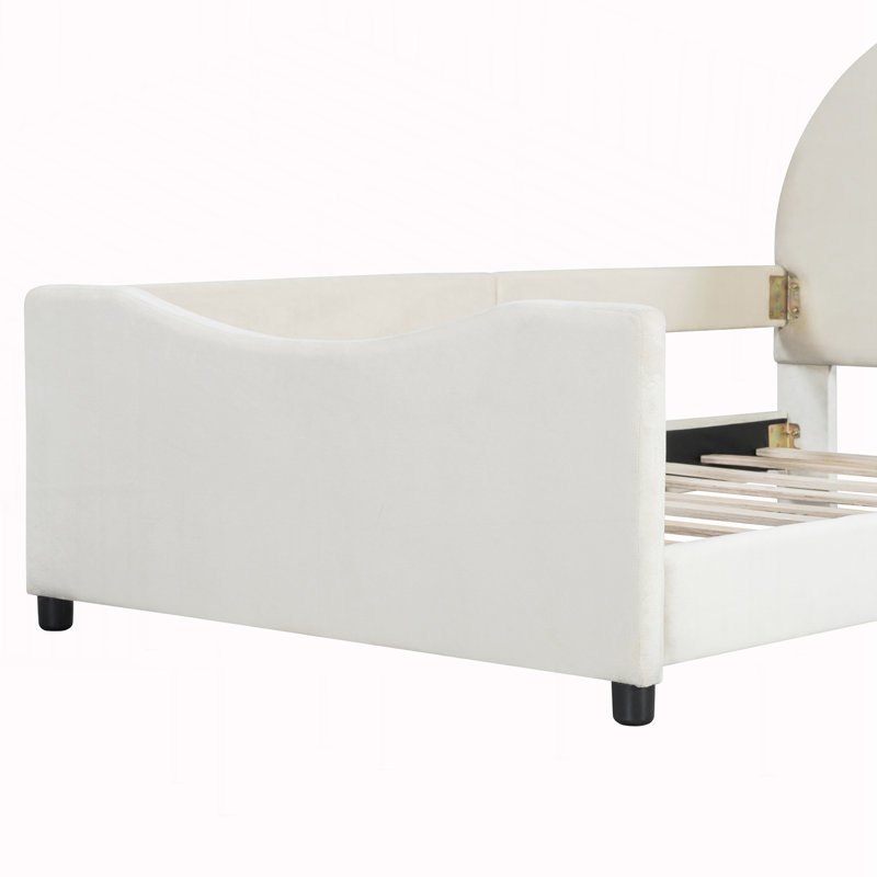 Lit de jour simple tapissier, Beige