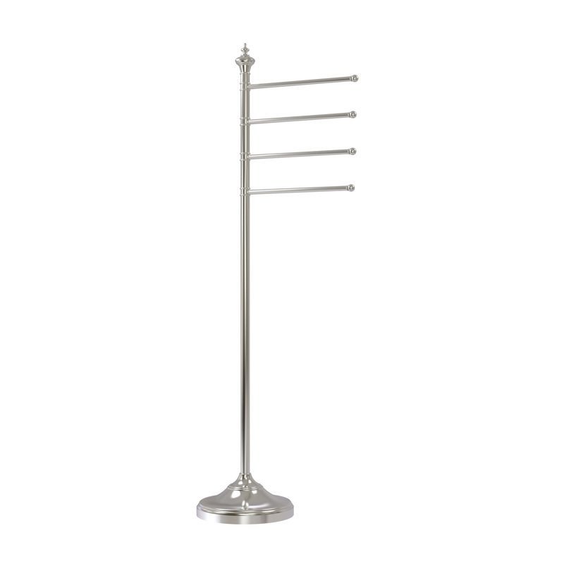 Porte-serviettes sur pied Gober, Nickel satiné
