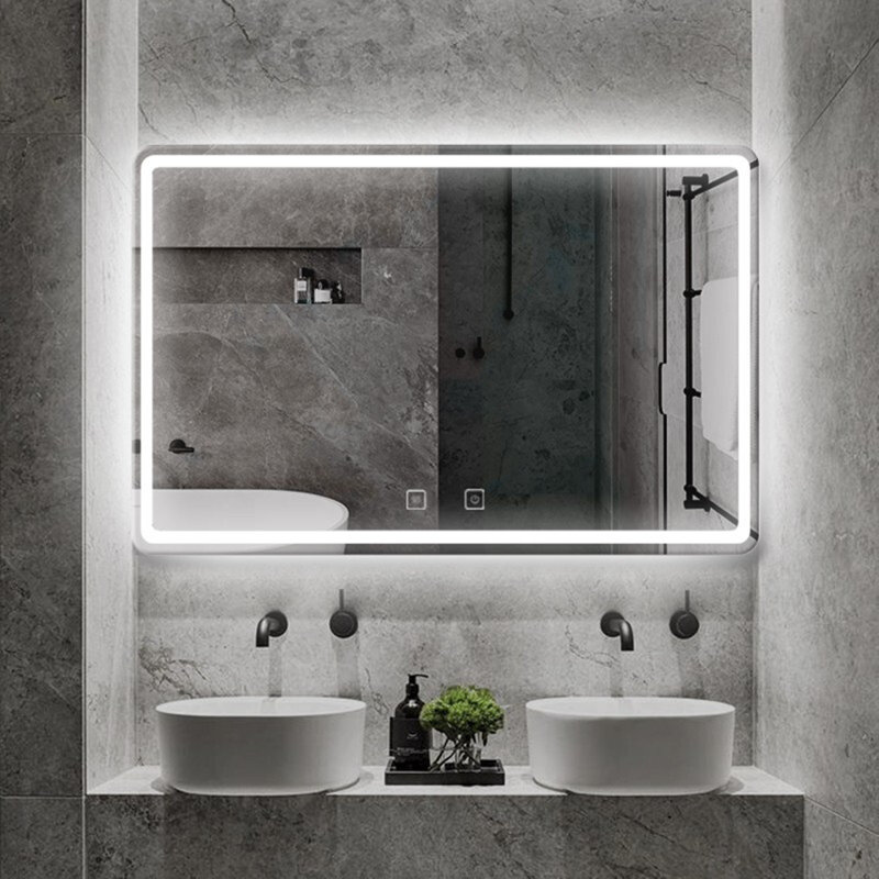  24'' x 32'' LED Bathroom Vanity Mirror, Anti-fog, Frameless Rectangle Wall Mounted Mirror, 24" x 32" 