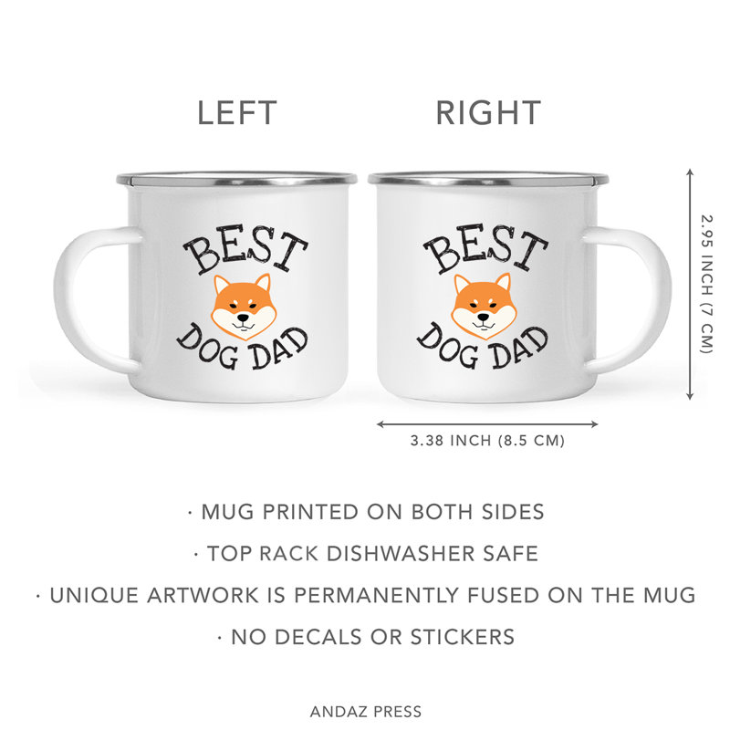 Grande tasse à café « Best Dog Dad », Shiba Inu
