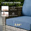 Ensemble de conversation d'extérieur 7 personnes avec chaises berçantes et pivotantes Jordanlee-163220707