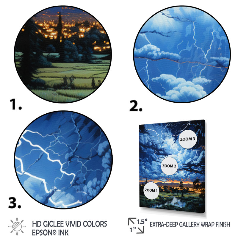 " Lightning Lightning Dance Pastoral ", 20" H x 12" W x 1" D, Gold