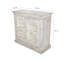 Armoire 2 portes en bois massif blanc antique sculpté à la main